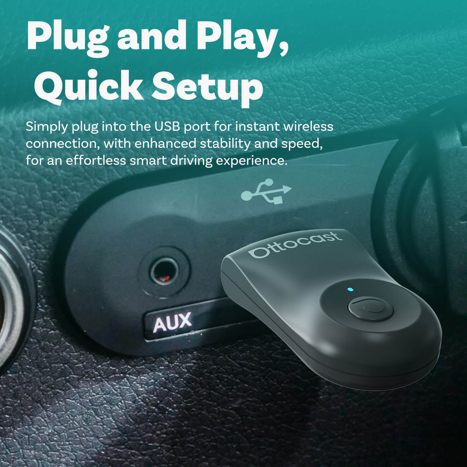 🎉Today Special Offer🎉Mini Wireless CarPlay/Android Auto 2 in 1 Adapter
